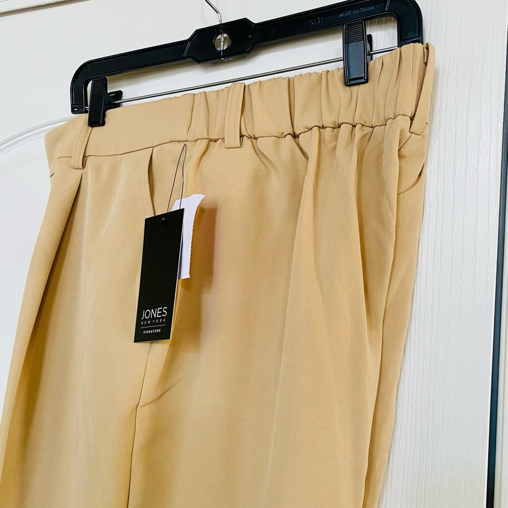 Jones New York Tan Pleated Pants 12 new